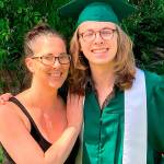 Will Huck and his mother Kate Lay following his graduation from Vashon High School this year. (Facebook photo)