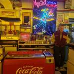 Bob Thompson stands next to the iconic My Girl sign.