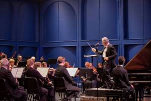 Bremerton WestSound Symphony Music Director Alan Futterman conducts Beethoven in 2019. For a limited time only, all symphony concerts are free!