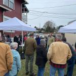 A decent-sized crowd came out to Front Street Feb. 26 to celebrate 30 years of the Poulsbo Historical Society. Courtesy Photos