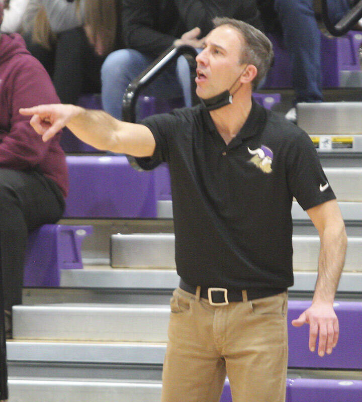 NK coach Scott Orness directs the Viking defense.