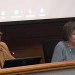 Councilmember Ed Stern and Mayor Becky Erickson were in the council chambers at City Hall during Wednesdays meeting.