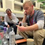 Courtesy Photo
Poulsbo Fire Department Captain Jake Gillanders is seen in a refugee center in Poland.