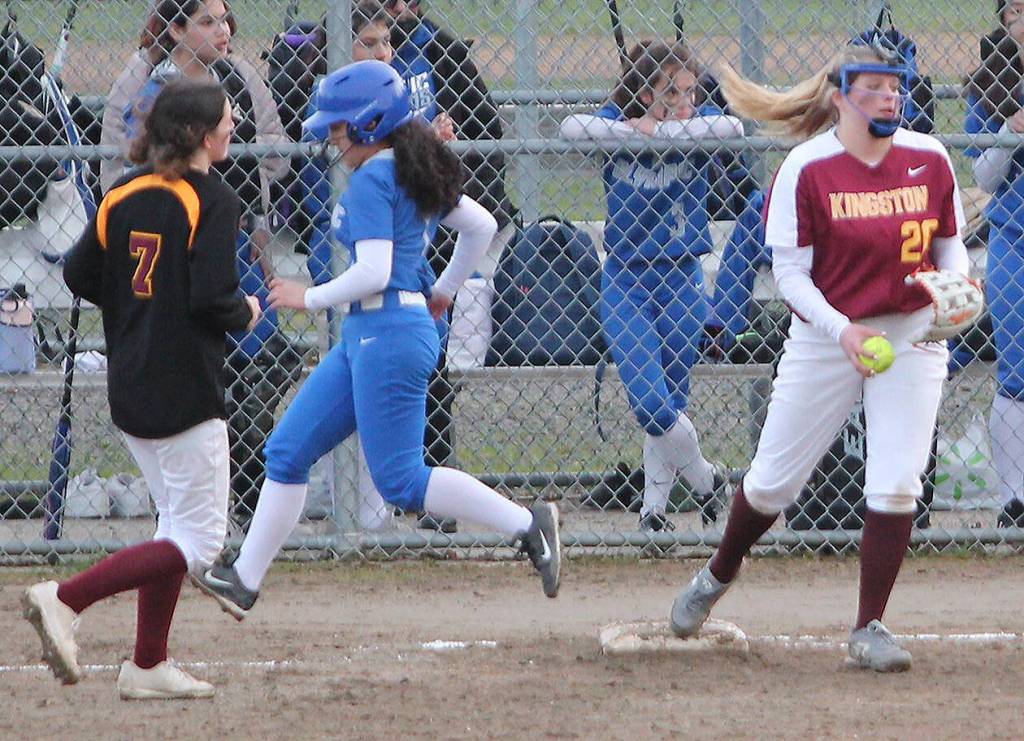 Olympic got by Kingston in softball Thursday 8-2. Steve Powell/North Kitsap Herald photo
