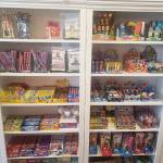 A selection of vintage candy items are available at the shop.