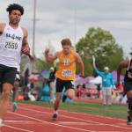 Logan Sloman ran in the 100-meter dash for NK at state.