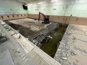 The South Kitsap Community Pools roof is being replaced, according to officials. (SKSD photo)