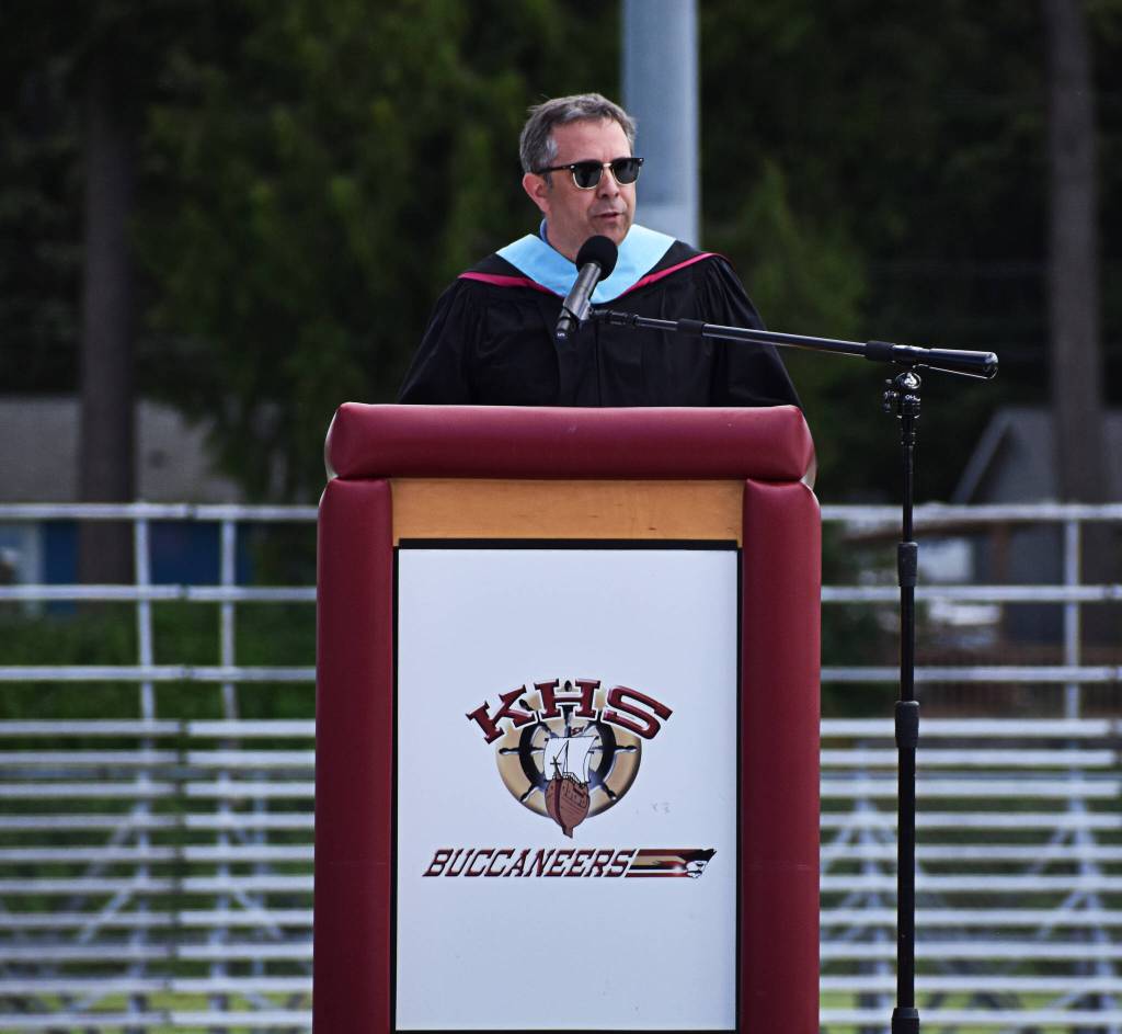 Principal Jack Simonson gives words of advice to the Kingston Class of 2022.