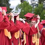 After an hour of speeches and performances at graduation, seniors at Kingston High School turned their tassels.