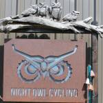 Night Owl Cycling sign and logo.