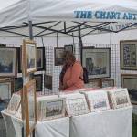 A visitor looks at paintings at last years festival.