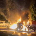 The first NKF&R crew on scene took this photo as they arrived.