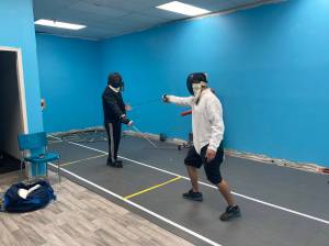 Brian McLaughlin (left) directs the attack of one of the participants. Elisha Meyer/Port Orchard Independent