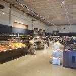 Inside the food market.