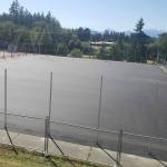 Tennis courts at North Kitsap High School are undergoing improvements.