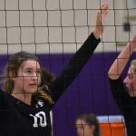 Jada Kopp prepares to stop North Kitsap from continuing its long scoring run.