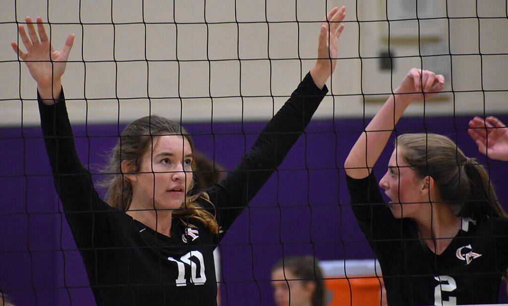 Jada Kopp prepares to stop North Kitsap from continuing its long scoring run.