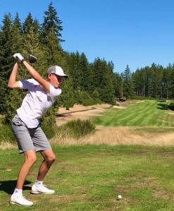Photos by Mike De Felice/Kitsap News Group
Golfers, above and at left, take to the links in Port Orchard recently.