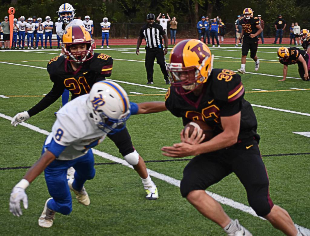 Running back Camden Singer was one of the few healthy ones for Kingston after injuries plagued the offense.
Running back Camden Singer was one of the few healthy ones for Kingston after injuries plagued the offense.