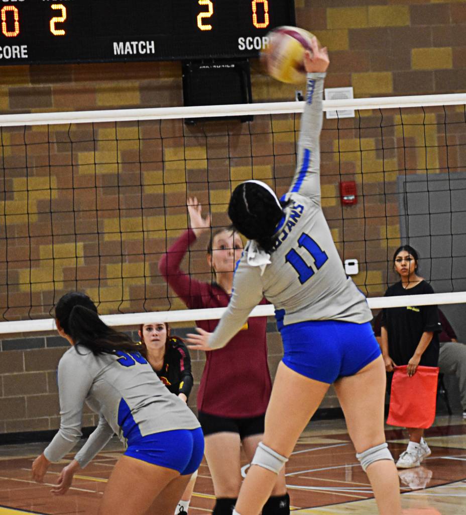 Olympics Cassidy Cortez attempted to keep the Trojans alive with her kills.