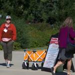 An Olympic College welcome included multiple stops, including resources such as campus maps. Elisha Meyer/Kitsap News Group Photos
