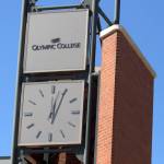 The Olympic College clock tower.