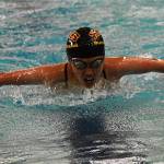 Kingstons Mimi Hays won both of her meets and qualified for districts in the 100-yard butterfly event. Nicholas Zeller-Singh/North Kitsap Herald Photos