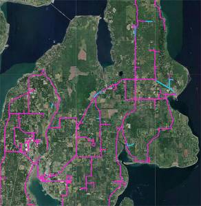 North Kitsap internet coverage, and lack thereof. Courtesy Photo