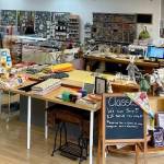 Esthers Fabrics is open Monday-Saturday 10 to 5, and Sunday 12-5 in downtown Bainbridge Island at 181 Winslow Way E. Suite D.