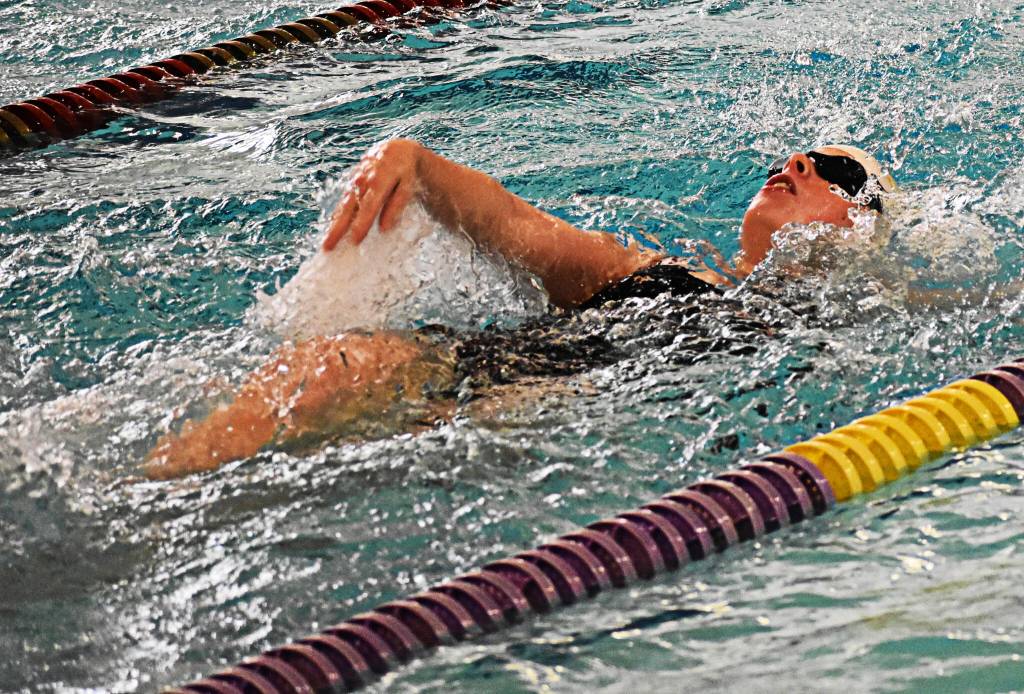 Lilia Manges attempts to give Kingston as many points as possible in the meet.