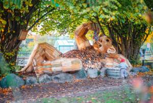 Examples of Danish artist Thomas Dambos troll sculptures. Courtesy Photos