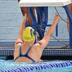 May Peterson led Bainbridges 200-yard medley to the best time in Spartan history.