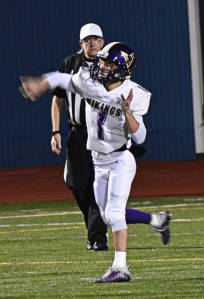 Cole Edwards led North Kitsaps offense to 42 points over the Olympic Trojans. Nicholas Zeller-Singh/Kitsap News Group Photos