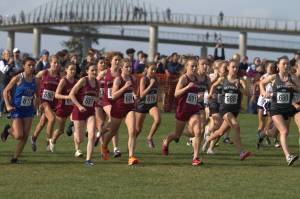 Runners sprint out from the starting line at the beginning of the course. Elisha Meyer/Kitsap News Group Photos