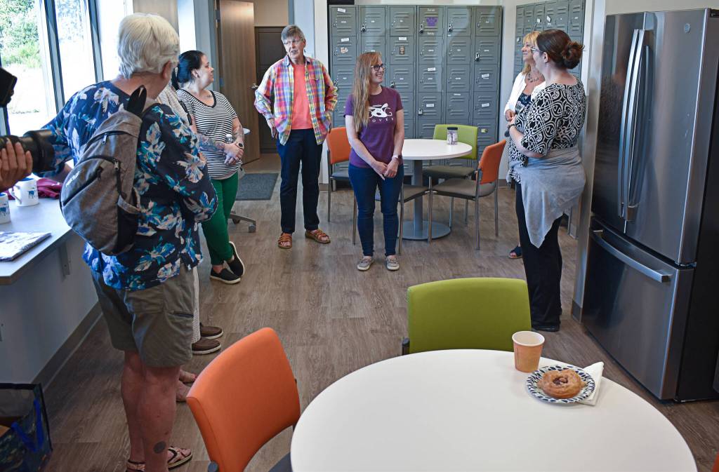 Since the animal hospital is open 24/7, the new location has its own breakroom, including a fridge, oven, stove and more.