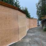 The boarded up  memorial. Courtesy Photo