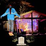 A specter levitating in front of the 'Stranger Things' house on Northtown Drive attracted hundreds of visitors Halloween evening.