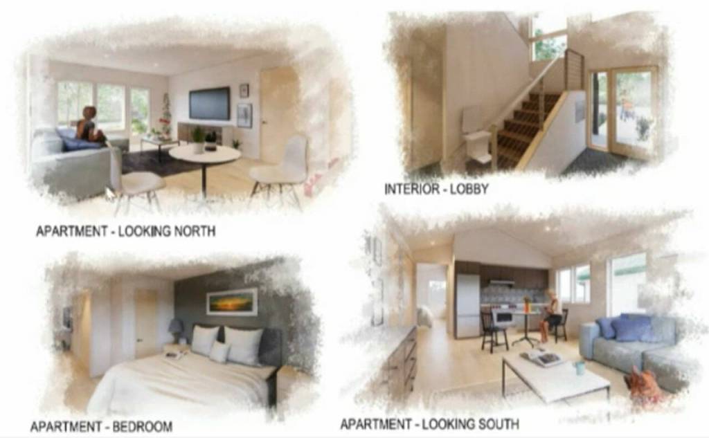 Renderings of inside the homes.