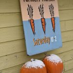 Snow topped pumpkins at Butler Green Farms.