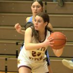Sophomore Mika Brady holds the ball while searching for a passing lane. Elisha Meyer/Kitsap News Group Photos