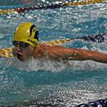 Freshman Eddie Nakhuda qualified for districts in the 200-yard individual medley. Nicholas Zeller-Singh/Kitsap News Group Photos