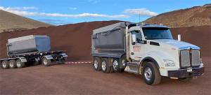 A Vern's Organic Topsoil delivery truck and trailer. Courtesy Photos