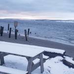Snow along the waters near Hansville just adds to the beauty of the area.