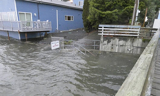 Homes on the shorelines saw tides, rains and winds bring water to their doorsteps. Jim Aho Courtesy Photo