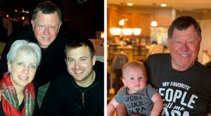 Ed Wolfe with is wife and son, left, and grandson, right. Courtesy Photo