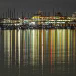 One of Tim Davis photos of reflecting lights in the water near the Kingston ferry terminal. Courtesy Photo