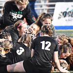 file photos
The Klahowya girls soccer team celebrates after winning the state title this year.