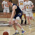 Sam Nyland scored 33 points against Kingston in a 70-45 Bainbridge victory. Nicholas Zeller-Singh/Kitsap News Group