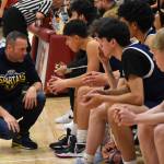 Spartan coach Steve Haizlip calls a timeout to energize his team.