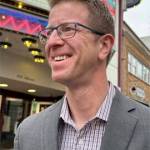 Rep. Derek Kilmer at the recent Roxy Theatre sale event. Mike De Felice/Kitsap News Group